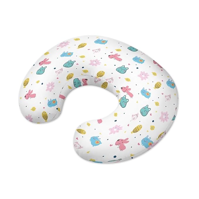 Cartoon Animals Nursing Pillow Cover for Baby Boys & Girls Nursing Pillow Slipcovers for Breastfeeding Moms Fits The Original Support Pillow