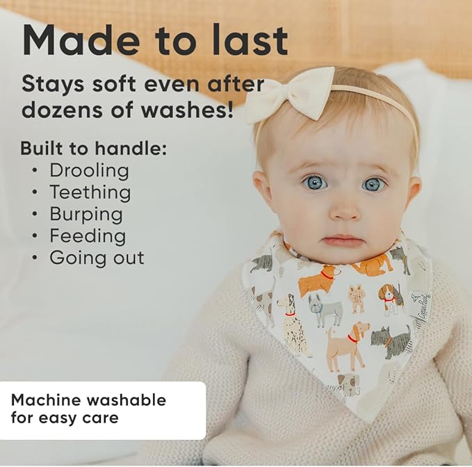 Copper Pearl Baby Bandana Bibs, 4 Pack