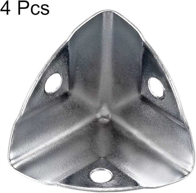 uxcell Metal Box Corner Protectors Wooden Box Edge Guard Protector 22x22x22mm Silver Tone 4pcs