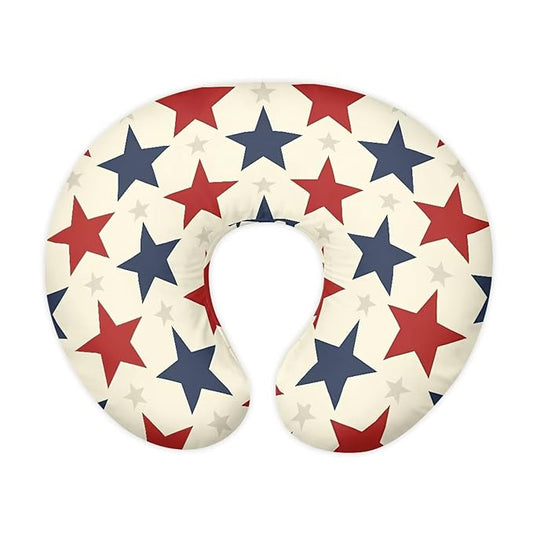 American Stars Baby Nursing Pillow Cover Soft Comfortable 4th of July Newborn Nursing Pillow Case Stain Resistant and Scratch Resistant