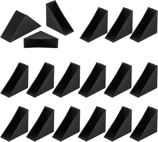 uxcell 30Pcs Triangle Glass Corner Protector, 0.79 x 2 Inch Plastic Glass Table Corner Protector Transport Corner Guard for Glass, Ceramics, Wood, and Steel(Right Angle, Black)