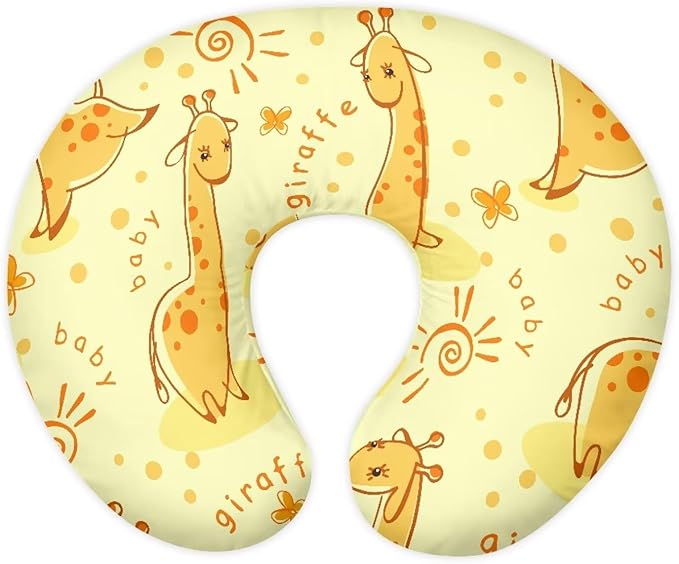 Cute Giraffe Nursing Pillow Cover Nursing Pillows for Breastfeeding Fits The Original Support for Breastfeeding Nipple Shields for Breastfeeding Newborn