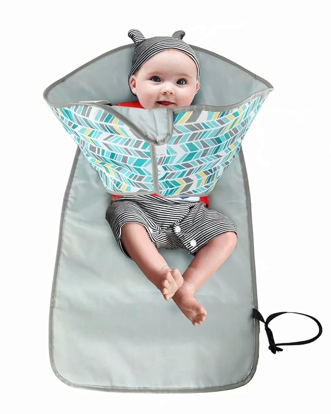 Portable Changing Pad for Baby Waterproof Foldable Diaper Bag Travel Changing Mat Station Padded Diaper Clutch
