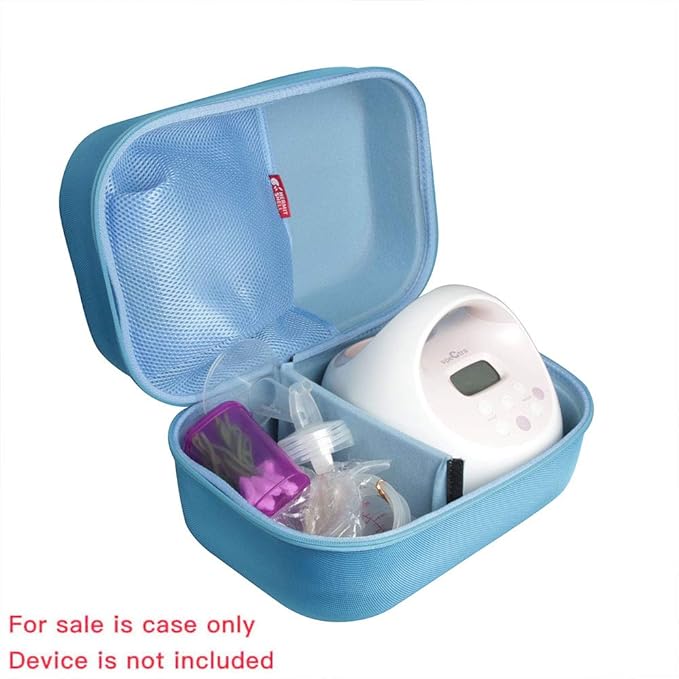 Hermitshell Hard Travel Case for Spectra S1 S2 Plus Electric Breast Milk Pump (Blue)