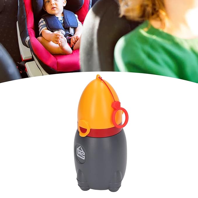 VBESTLIFE Portable Baby Urinal Leak Proof Travel Potty for Boys Emergency Car Toilet with Triple Seal Design for Toddler Potty Training (Orange)
