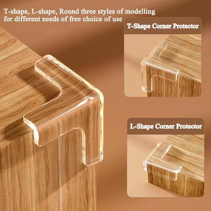 Corner Protectors for Baby,15 PCS Table Corner Potectors for Kids,Clear Baby Proofing Edge Protector with Strong Adhesion,Furniture Corner Protectors (Style 2)