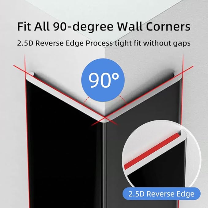 12 Pcs Aluminum Angle Corner Guards, 1" x 1" x 39.4" Metal Wall Corner Protector L-Shaped Molding Trim for Wall Door Frame Cabinet Protection Decoration, 2 mm Thickness, Black