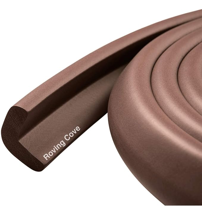 21ft Edge 4 Corners - Bundle & Save - RovingCove HeftyFit Edge Corner Guards, Coffee Brown