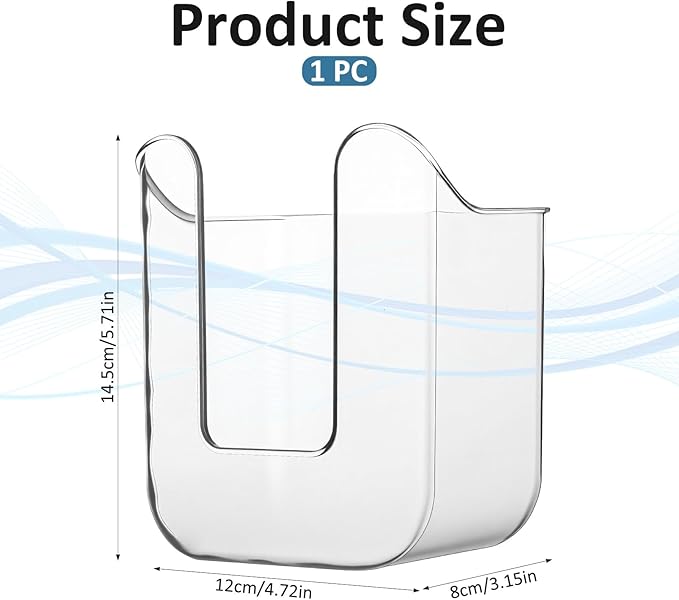 Wipes Dispenser Flushable Wipes Holder for Bathroom Wipe Container Clear Wipe Dispenser Wall-Mounted Tissue Box Wipes Holder for Bathroom Bedroom Kitchen