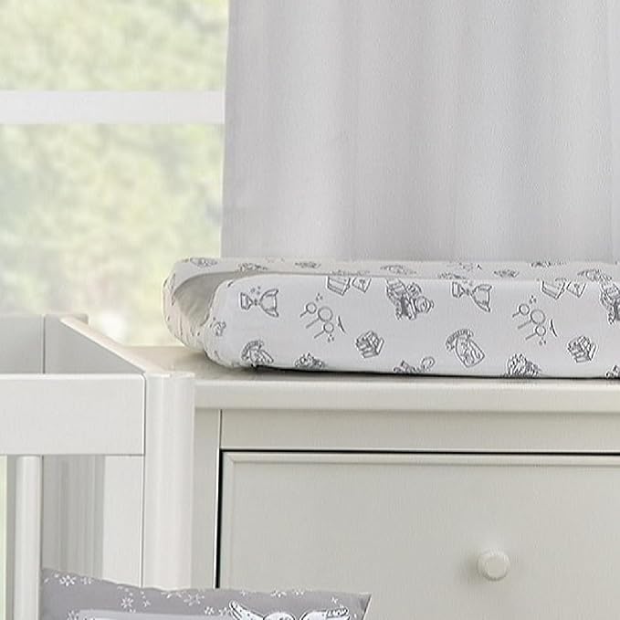 Warner Brothers Harry Potter Magical Moments Grey and White Super Soft Changing Pad Cover