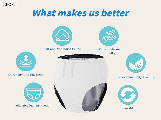 Youth Special Needs Reusable Swim Diapers Swimwear for Incontinence Cloth Diaper Covers Waterproof,Leakproof, Unisex (White, 5-6T)