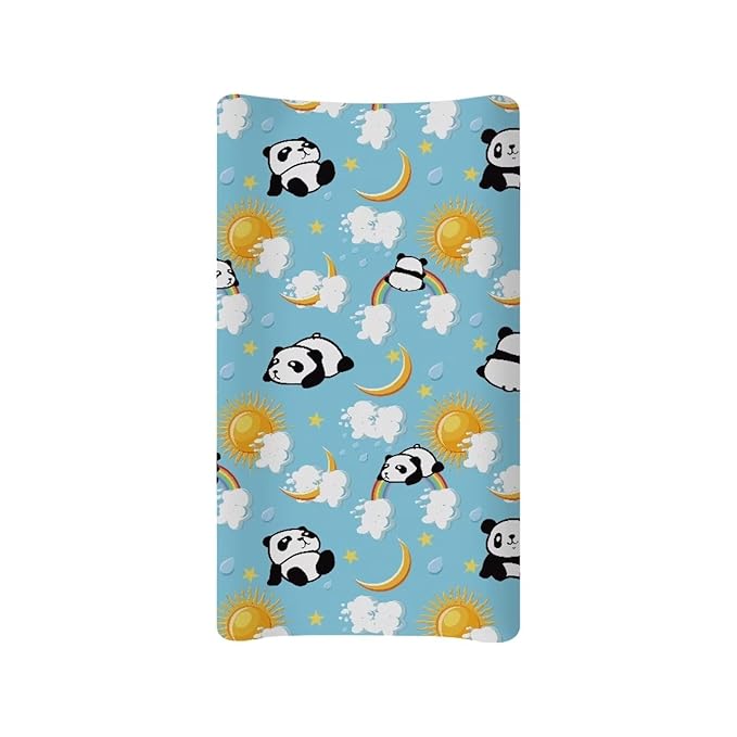 Cute Panda Changing Pad Cover Infant Newborn Changing Table Covers Boys Girls Diaper Table Change Mat Sheet Cover Soft Washable