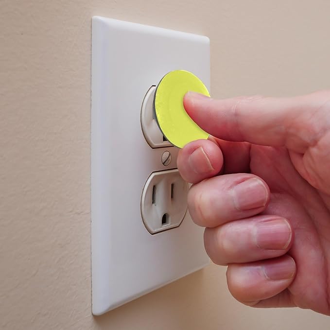 Pure Luminous Yellow Color Outlet Covers (12 or 24 Pack) - Child Safety Electric Plug Protectors to Prevent Power Shock