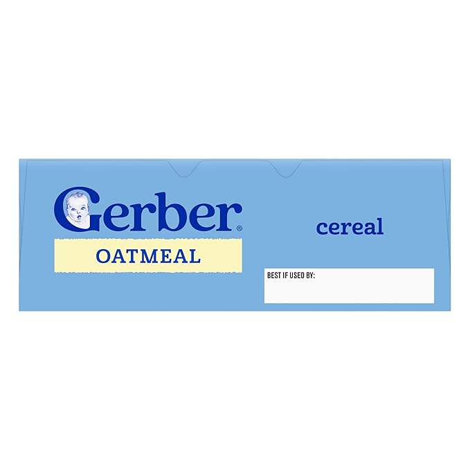 GERBER CEREAL FOR BABY GRAIN AND GROW 1st Foods Non GMO Oatmeal 4x16oz