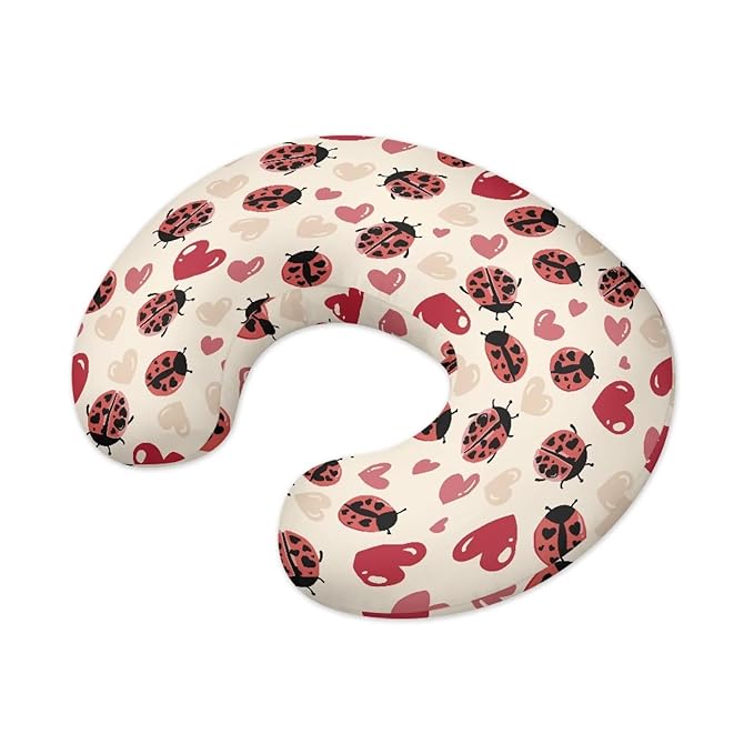 Ladybug Love Nursing Pillow Cover Breathable Neutral Breastfeeding Pillow Cover Easy to Clean Soft Removable Pillow Cover for Infant Snug