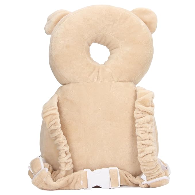 Baby Head Protector Backpack, Cartoon Animal Head Cushion Pad Soft Breathable Adjustable with Strap Toddler Infant Head Protector Backpack Wear for Walking Crawling