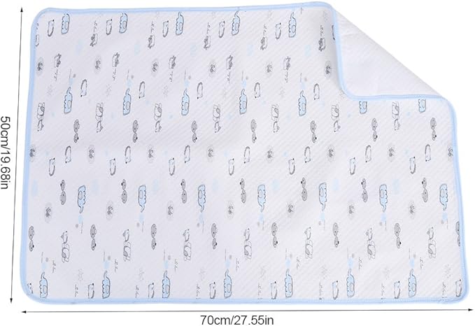 Sonew Nappy Pad, Reusable Portable Baby Changer Baby Mattress Washable Baby Bed Diaper Mattress 50x70cm(Blue)