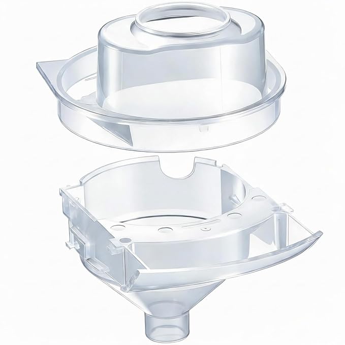 Remerry 1 Set Replacement Funnel Compatible with Baby Brezza Formula Pro Advanced Replacement Parts Funnel and Cover Compatible with Baby Formula Dispenser, Clear, Easy to Use and Clean