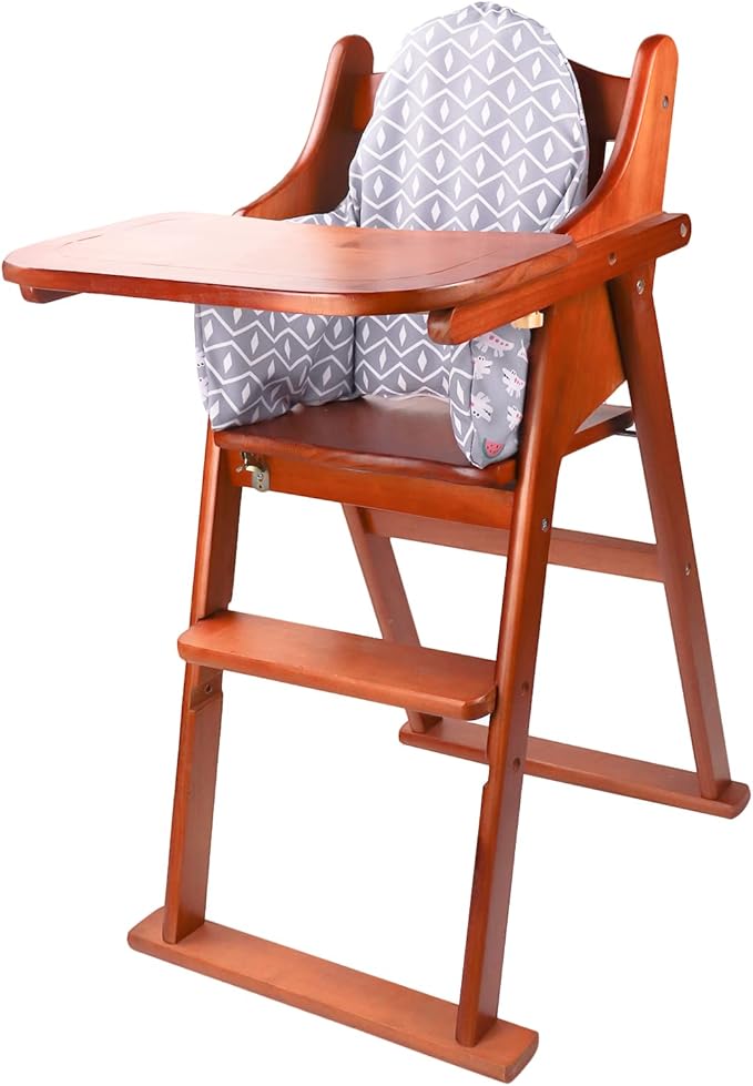 High Chair Cushion, for IKEA High Chair Cushion, Cushion High Chair for IKEA Antilop Highchair, Built-in Inflatable Cushion, Baby Sitting More Comfortable (Grey Crocodile)
