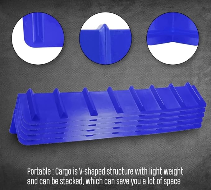 Mytee Products (4 Pack) Blue Corner Protector V Shaped/V Edge Guard - 8" x 8" x 48" Inches