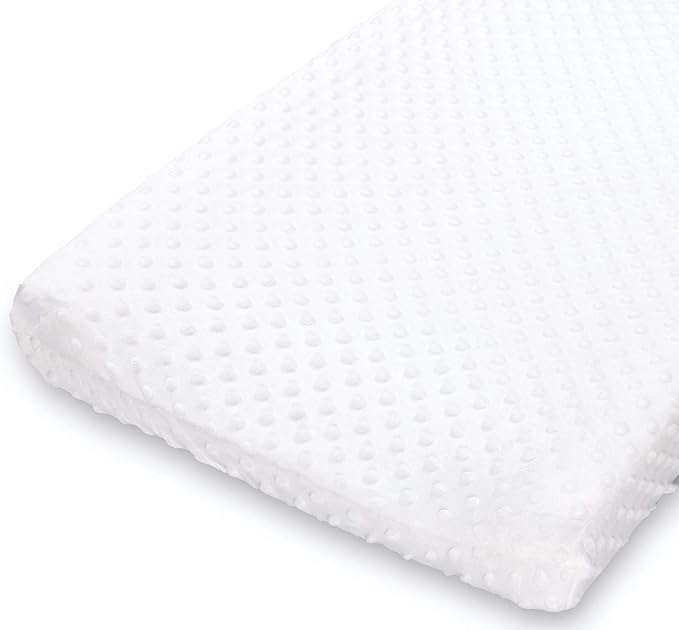 The Peanutshell Baby Girl Changing Pad Covers Set of 2 - Ultra Soft Baby Cover – Fits Standard Changing Table Pads, Durable, Machine Washable Sheets - Pink & White Minky