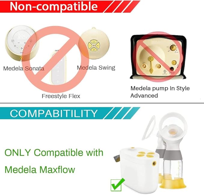 PumpMom-us Replacement Tubing for Medela New Pump in Style Maxflow Breast Pump, Compatible with Medela Spare Breastpump Parts Tubes