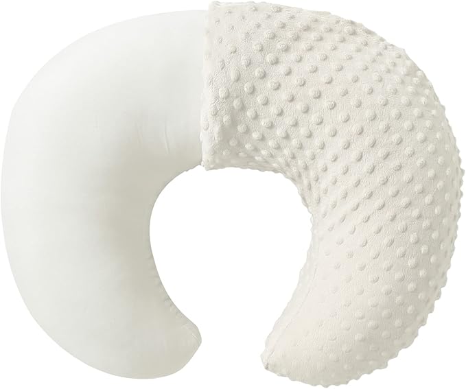 Pillowcase for Nursing Pillow and Positioner for Breastfeeding and Bottle Feeding, Propping Baby, Tummy Time, Baby Sitting Support, Awake-Time Support, Pillow Cover Only (Beige)