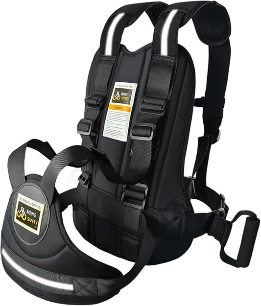 Jolik Child Motorcycle Harness Adjustable with Two Handles, Breathable Material in Black