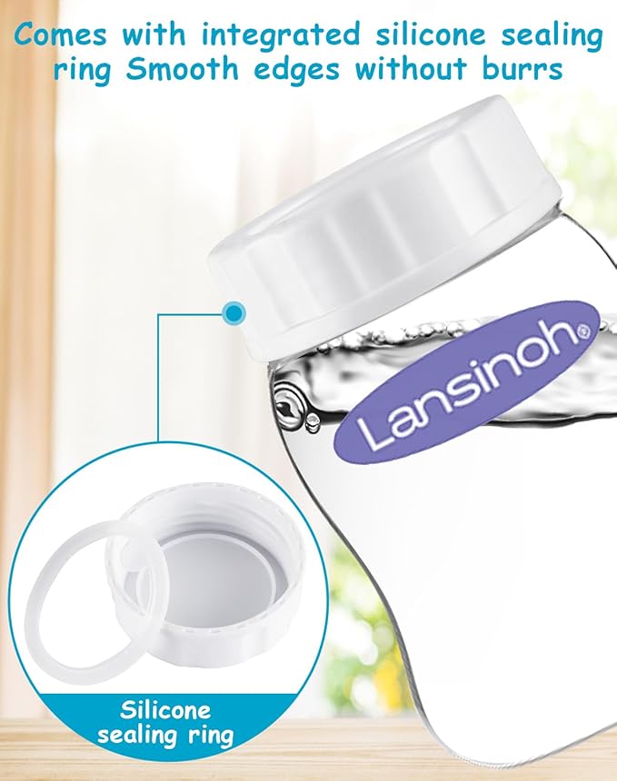 Baby Bottle Caps Compatible with Lansinoh Bottles, Travel and Storage Bottle Lids Replacement, 8 Count