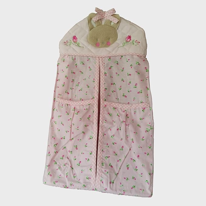 Pink Diaper Stacker Storage Bunny Crib Hanging Diaper Organizer Baby Girl 1 PC