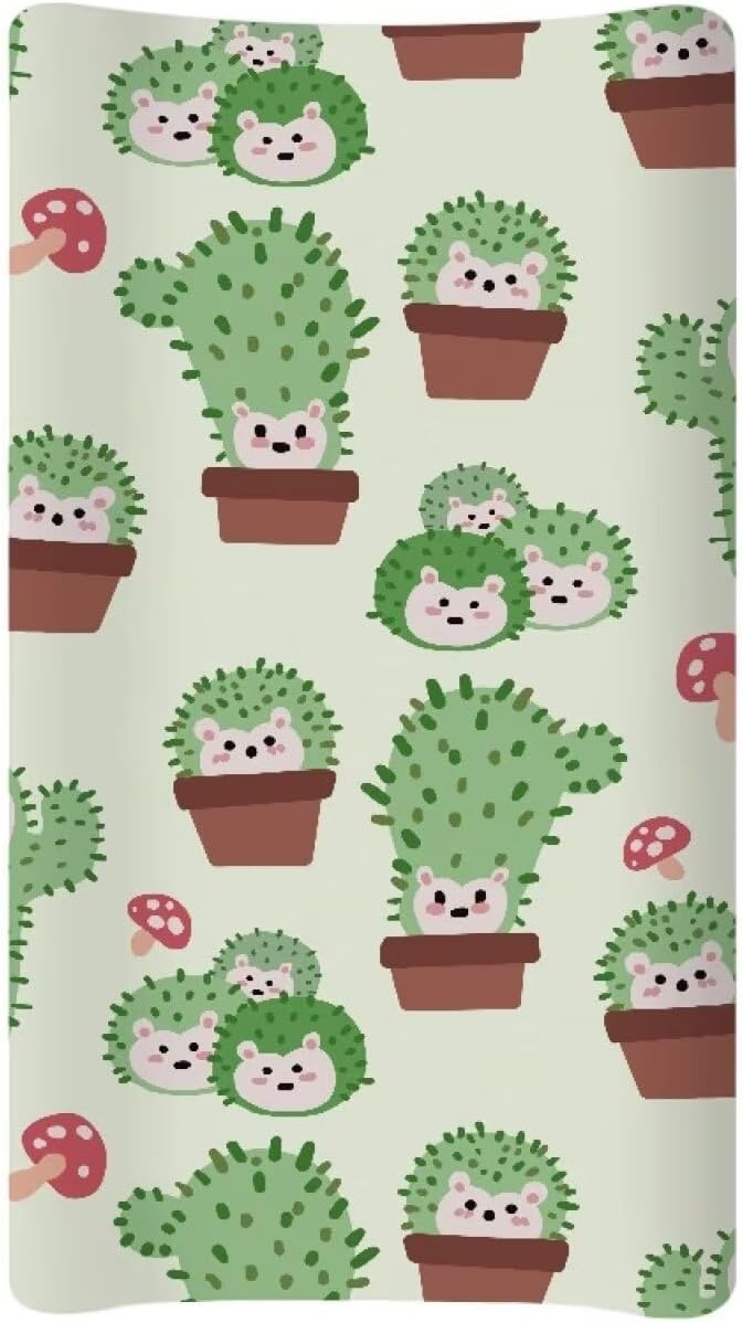 Hedgehog Changing Pad Covers Soft Baby Change Table Covers Breathable Change Sheet Fit for Most Baby Diaper Change Pads Machine Washable
