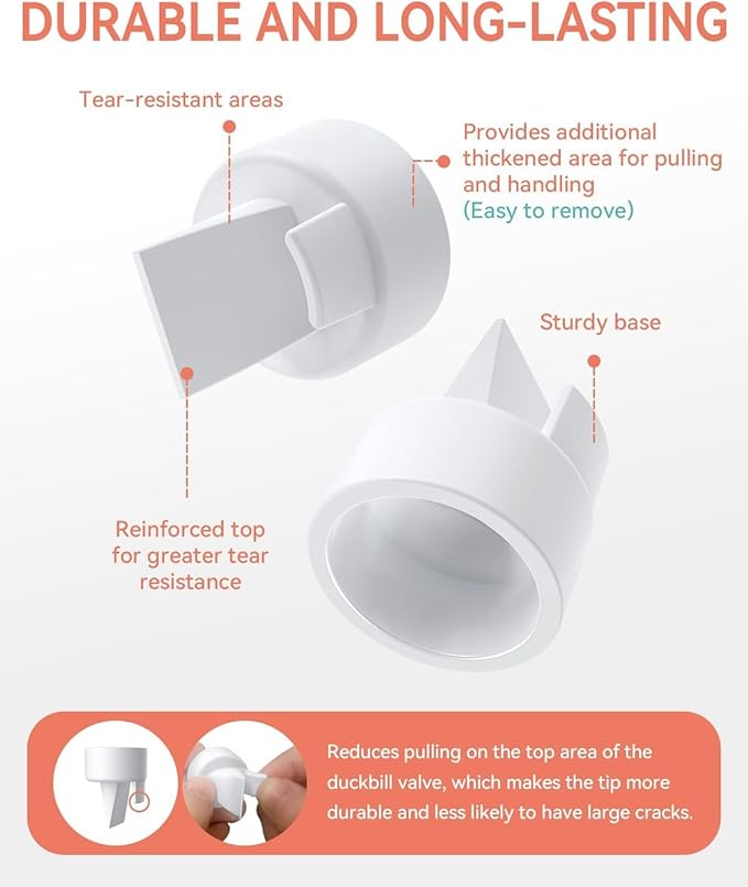 Breast Pump Parts Compatible with Spectra S1,S2,S9 Plus, Replacement Kit for Spectra Pump Parts 2PCS, Duckbill Valve, Tube,Bottle, Backflow Protector, Not Original Accessorie,26mm