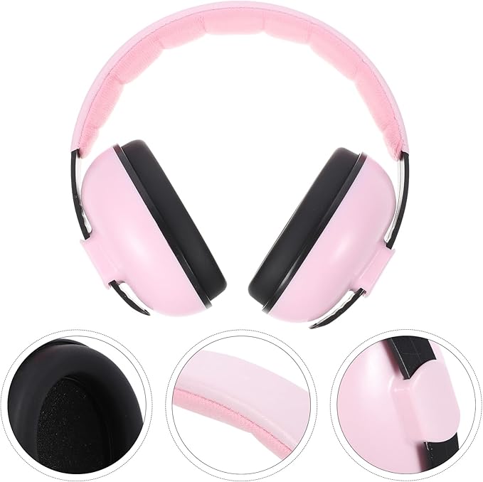 Milisten Baby Ear Protection Newborn Noise Reduction Earmuffs for Toddlers Children Kids Sleeping Hearing Damage Pink