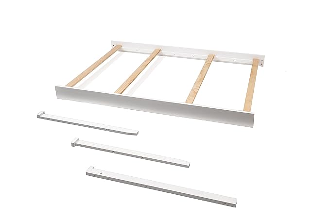 CC KITS Full-Size Conversion Kit Bed Rails for Sorelle Crib & Changer Combos - Solid Wood Rail - Toddler & Adult Rail for Full-Size Beds - Nursery & Baby Furniture (White - Florence Crib & Changer)