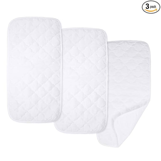 American Baby Company Ultra Soft Microfiber Quilted Waterproof Changing Table Pad Liners, 11.5" x 23" 3 Count