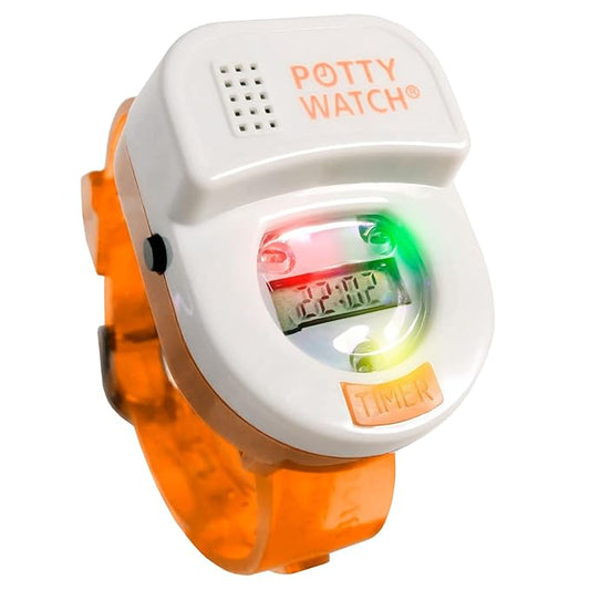 Potty Watch for Kids Potty Training - Potty Training Watch with 3 Fun Flashing Lights and Music - Water-Resistant Watch - Potty Watch Remind Kids Every 30, 60 or 90 Minutes - Orange