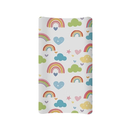 Rainbow Clouds Baby Changing Pad Cover Soft Breathable Baby Nursery Diaper Changing Table Pad Cover One Size Cute Change Mat Sheets Protector
