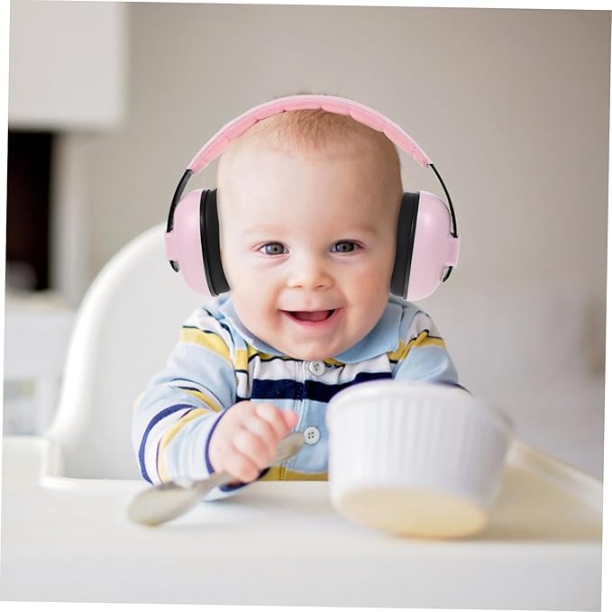 Milisten Baby Ear Protection Newborn Noise Reduction Earmuffs for Toddlers Children Kids Sleeping Hearing Damage Pink