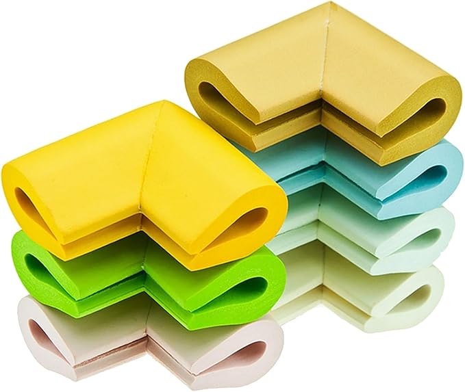 Soft Corner Protector Baby Proofing Edge and Corner Guards Without Tape, Child Safety Furniture Bumper, Sharp Corner Cushions for Fireplace, Table, Stair, Cabinet Beige