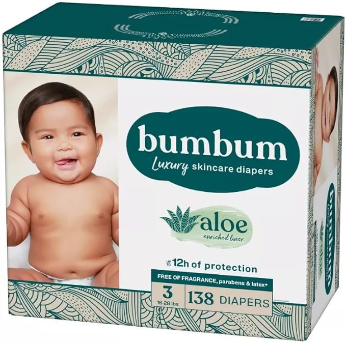 Bum~Bum Diapers Size 3, 138 Count, Fragrance-Free