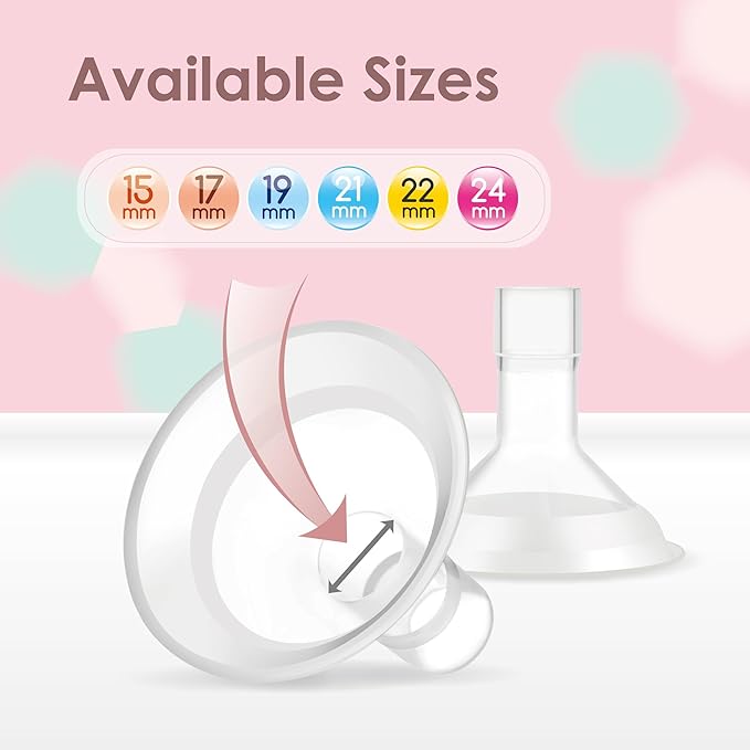 Maymom MyFit Comfy Series 17 mm Two-Piece Design Breastshield Compatible with Medela Breast Pump Parts; Replace Medela Shields; Fit MaxFlow Flex Connector; 2pc