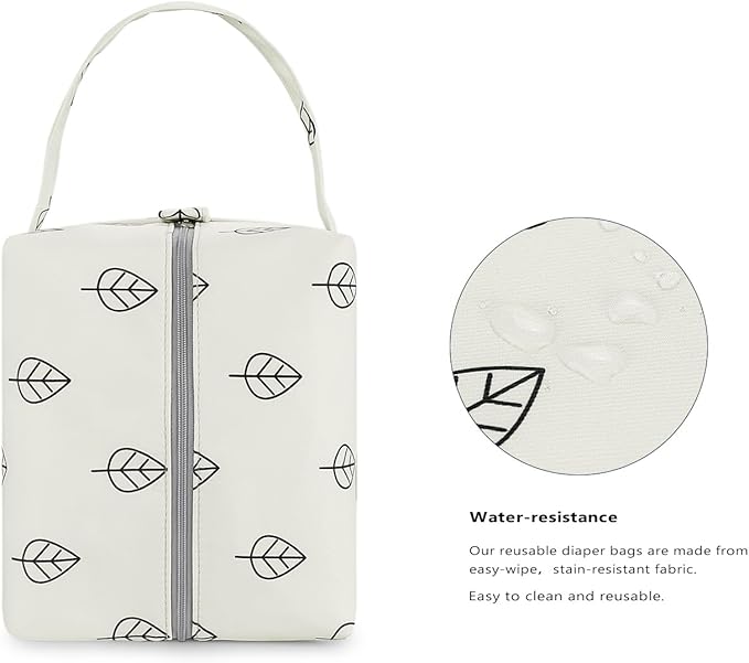 MOMIGO Wet Dry Bags for Baby Cloth Diapers - Waterproof Pod Hanging Diaper Bag Reusable, Washable for Baby Stroller, Diaper Bag, Breast Pump Parts, Travel Bag