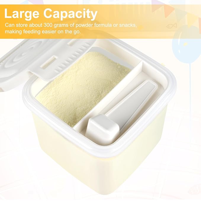 Accmor Formula Dispenser On The Go, Formula Container to Go, Portable Milk Powder Kids Snack Container with Scoop for Infant Toddler Travel Outdoor Picnic
