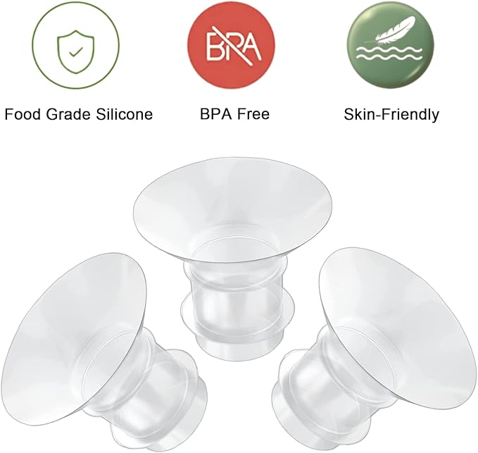 19mm Flange Inserts Compatible with Momcozy S12 Pro/S9 Pro /M5/M9/Medela/TSRETE Wearable Breast Pump,Suitable Spectra S1/S2, Reduce 24mm Shield/Flange Nipple Tunnel Down to 19mm