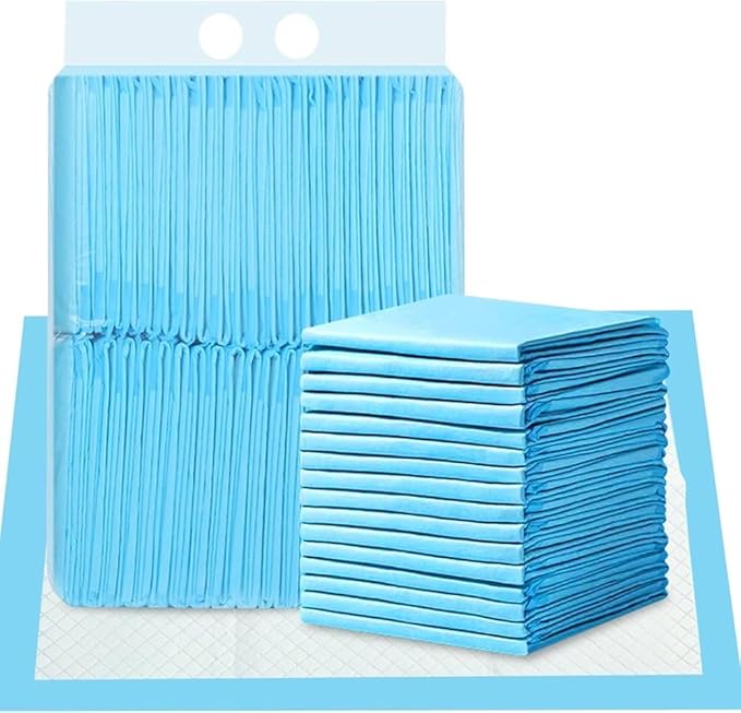 100 Pcs Disposable Changing Pads, Super Absorbent Portable Diaper Change Pads for Baby, Soft Leak-Proof Underpads Incontinence Bed Table Pee Mat