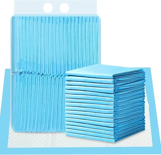 100 Pcs Disposable Changing Pads, Super Absorbent Portable Diaper Change Pads for Baby, Soft Leak-Proof Underpads Incontinence Bed Table Pee Mat