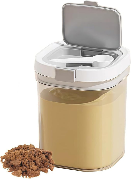 Formula Container to go-1300ml Travel Dispenser BPA Free Airtight Container with Spoon & Layered Storage,Sealed Lid,Stackable,Easy-Clean,Ideal for Coffee,Flour,Sugar,Cereal,Milk Powder(44oz)