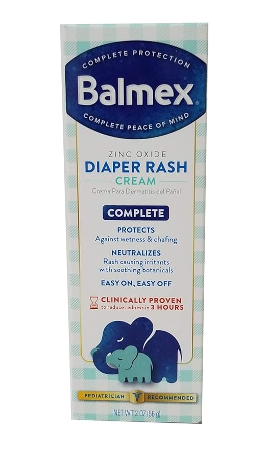 Balmex Complete Protection Diaper Rash Cream, 2 oz Per Tube (6 Tubes)