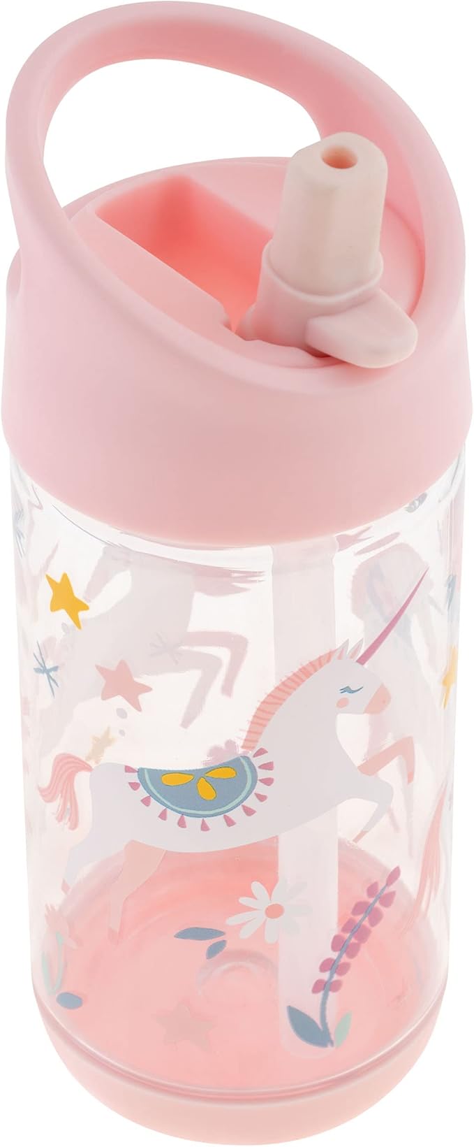 Stephen Joseph, Kids Flip Top Water Bottle, 10 oz Tritan BPA Free, Water Bottle for Girls & Boys, Back to School Flip Top Bottle, Pink Unicorn