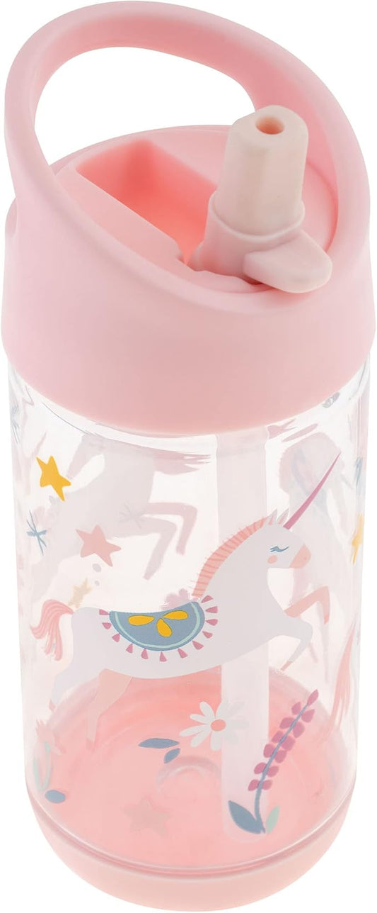 Stephen Joseph, Kids Flip Top Water Bottle, 10 oz Tritan BPA Free, Water Bottle for Girls & Boys, Back to School Flip Top Bottle, Pink Unicorn